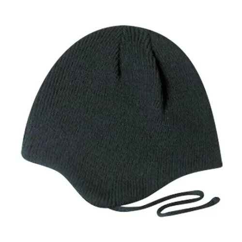 Rib Knit Acrylic/Polyester Fleece Helmet Cap