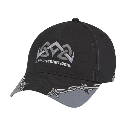 Full-Fit Polycotton Cap w/Contrast Trim & Barbed Wire Accent
