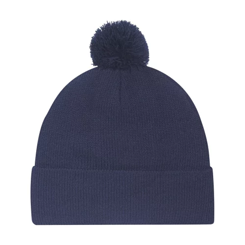 Acrylic Cuff Cap w/Matching Pom-Pom Top