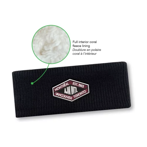 Winter Earband with Polyester Coral Fleece Lining