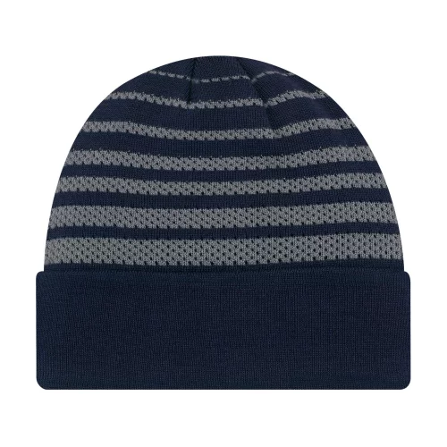 Mesh Stripe Rib Knit Cap