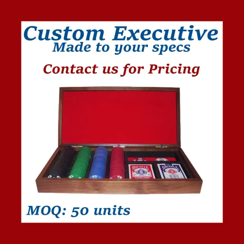 Poker Presentation Wooden Box / Poker Presentation Wood Case - Made to Order, low minimums