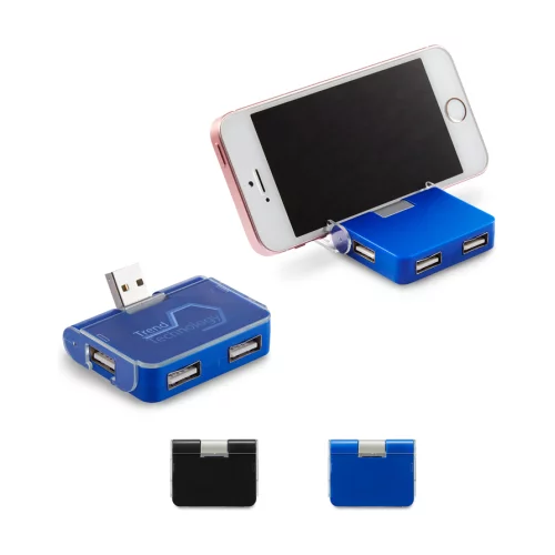 Concentrateur USB 4 ports avec support pour téléphone