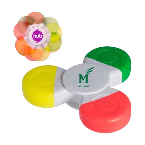 Jouet Fidget PromoSpinner® - Tri-Surligneur