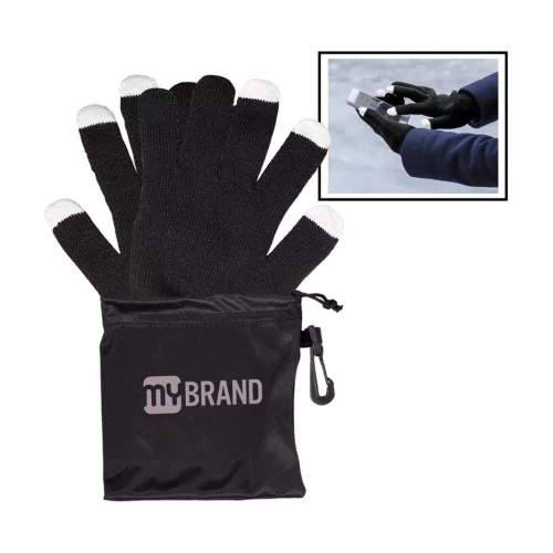 Gants tactiles dans une pochette
