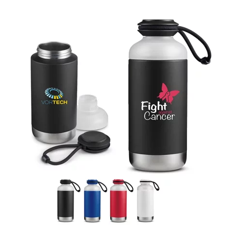 Bouteille sous vide Contour de 16,9 oz avec couvercle Duo