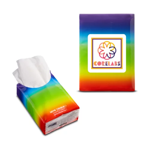 Paquet de mouchoirs mini arc-en-ciel