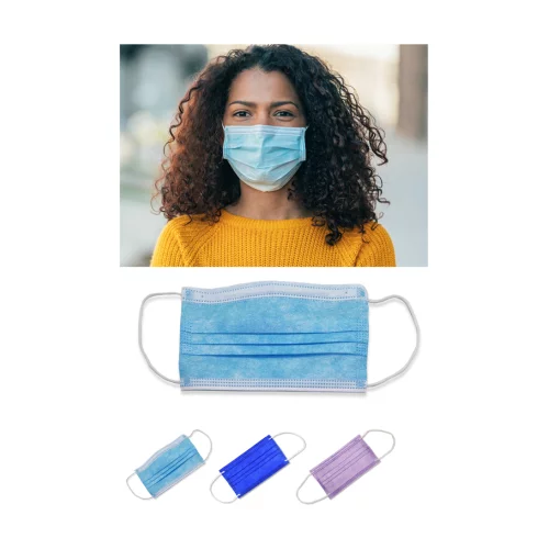 Masque facial non tissé 3 plis pour adulte