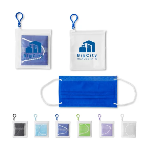 Pack de masques simple 3 plis dans un sac zip PEVA