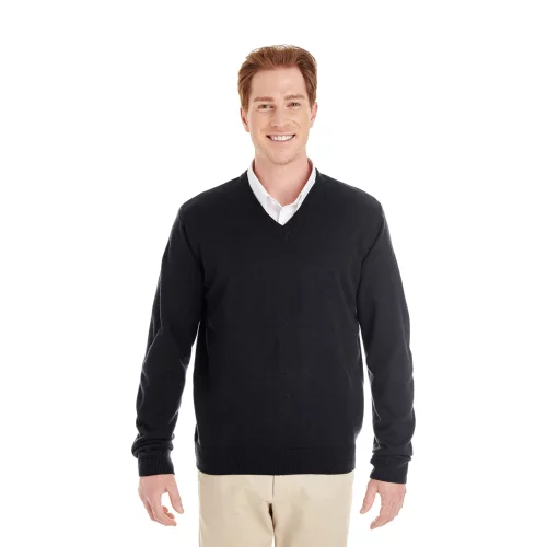 Pull col en V Harriton pour hommes avec technologie Pilbloc™