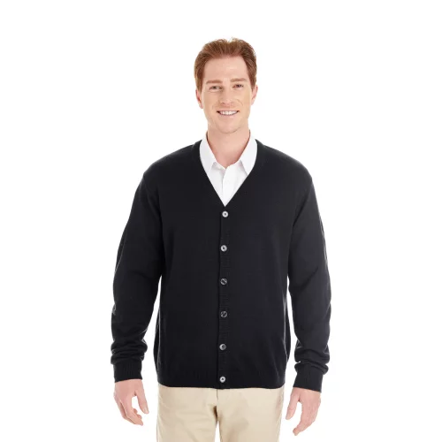 Pull à boutons en V Harriton pour hommes avec technologie Pilbloc™