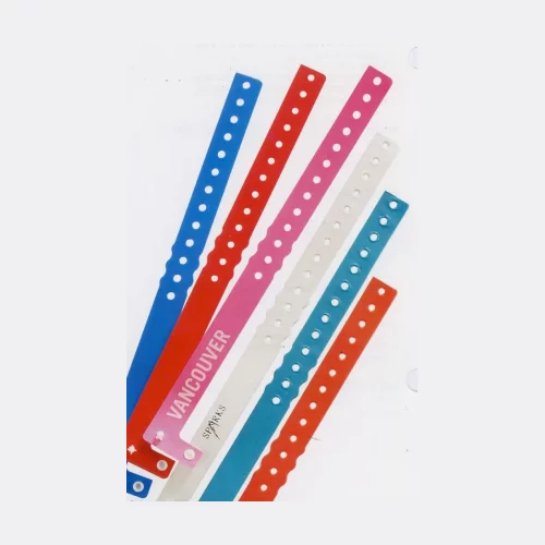 Bracelet en plastique imprimé avec fermeture à pression