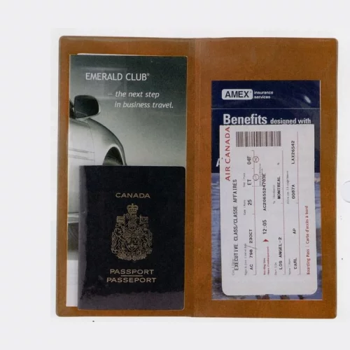 Porte-billets et passeport en vinyle classique