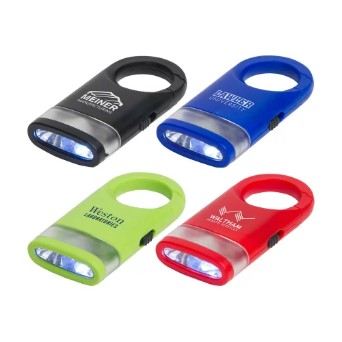 Mousqueton lumineux à double éclairage LED