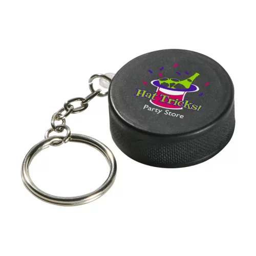 Porte-clés anti-stress en forme de rondelle de hockey