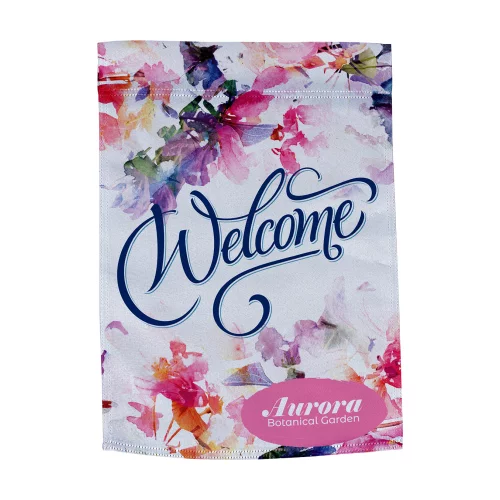 Drapeau de jardin en popeline de polyester 17" x 12" 220GSM - Couleur pleine sur un côté