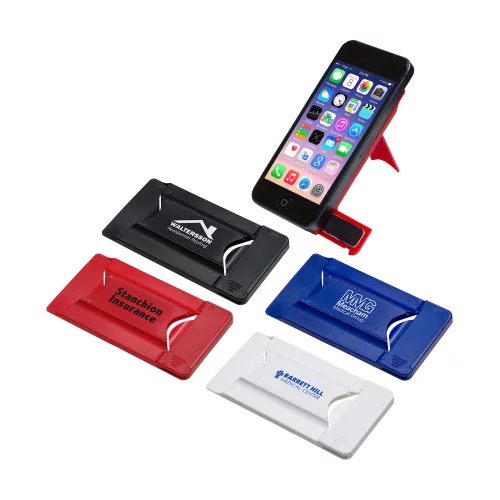 Portefeuille mobile intelligent avec support pour téléphone et chiffon de nettoyage d'écran