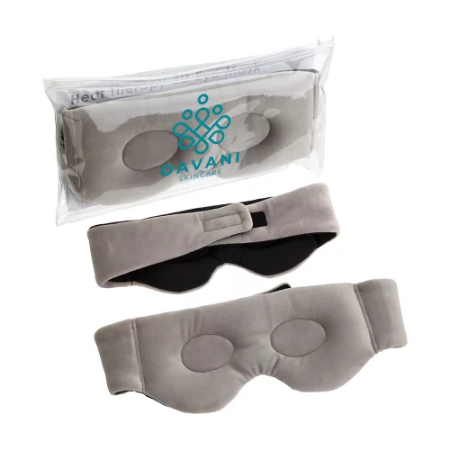 Masque pour les yeux en lin BeWell™ avec thérapie par la chaleur en 3D