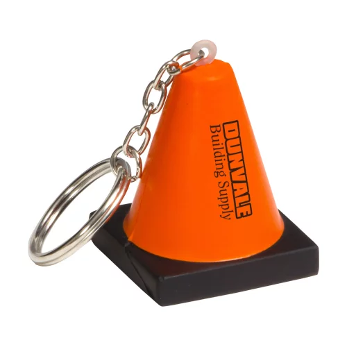 Porte-clés anti-stress en forme de cône de chantier