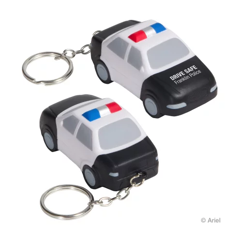 Porte-clés anti-stress en forme de voiture de police