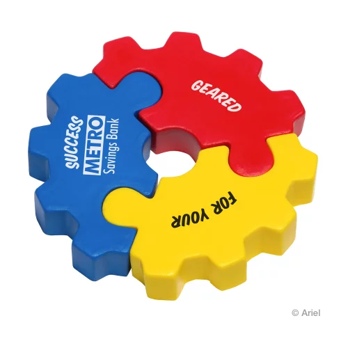 3 Piece Gear Puzzle Set Stress Reliever