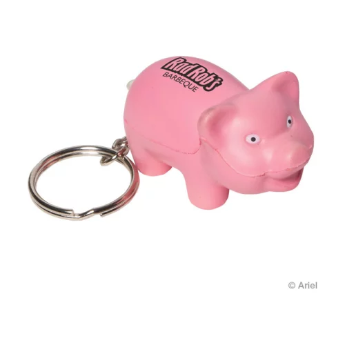 Porte-clés anti-stress en forme de cochon