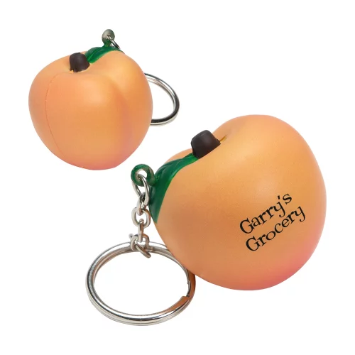 Porte-clés anti-stress en forme de pêche