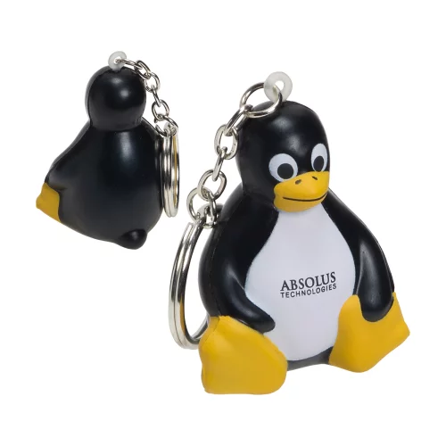 Porte-clés anti-stress en forme de pingouin assis