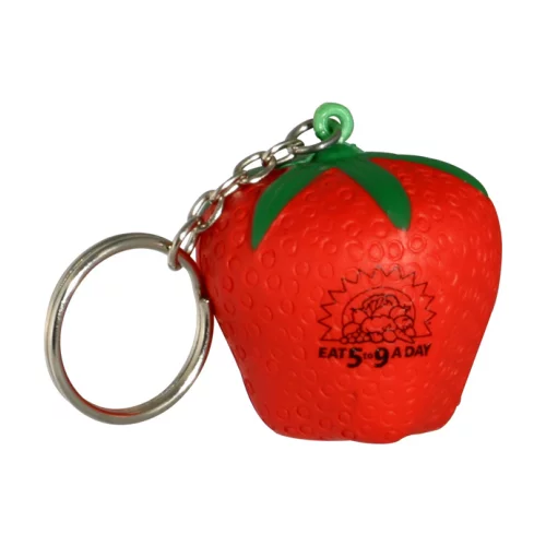 Porte-clés anti-stress fraise