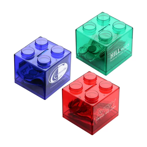 Tirelire en forme de pile de pièces de monnaie