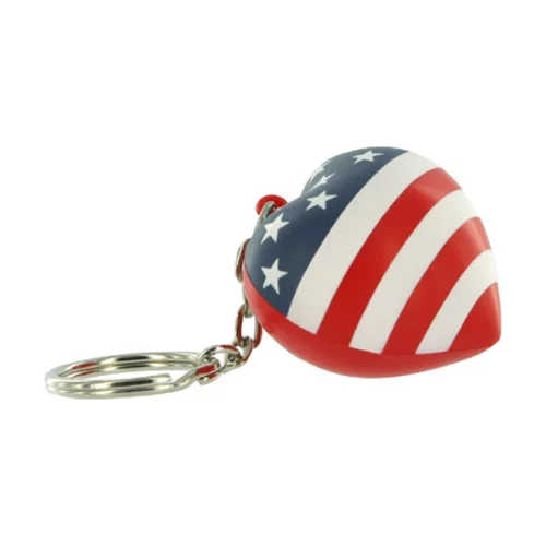 Porte-clés anti-stress en forme de cœur patriotique pour la Saint-Valentin