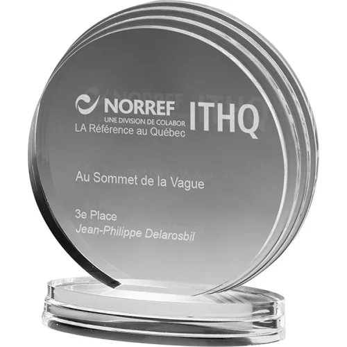 Prix de la Légende du Cercle (5 1/4" x 5 3/4" x 3/4") Gravé au laser