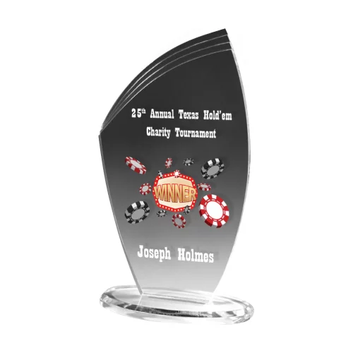 Prix en acrylique Clear Allure (4 1/2" x 8" x 3/8") avec image photo en couleur intégrale