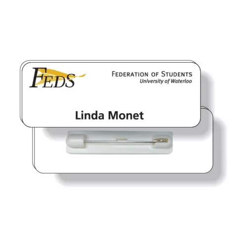 Badges magnétiques .050 - Rectangle (1,25"x3,25"), Impression couleur pleine