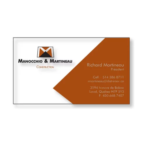 Clear Plastic Business Card on .020 Clear Matte PVC in Spot Colours