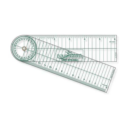 Goniomètre en plastique transparent (1,75" x 12,25") en stock.