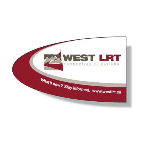 Aimant personnalisé de 0,035 pouce, 11 à 12 pouces carrés, sérigraphié, finition mate blanche en vinyle.