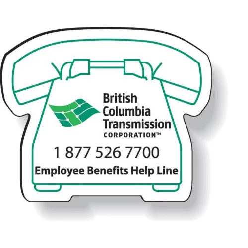 Aimant de téléphone en stock .020 (1,66"x1,94") Impression en couleur unie Vernis mat blanc en vinyle