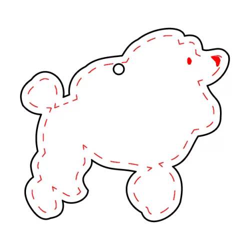 Poodle Hanging Air Freshener - Oversized