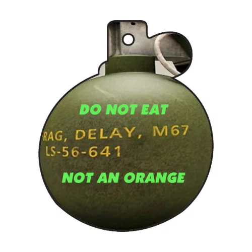 Orange with Leaf Shaped Hanging Air Freshener