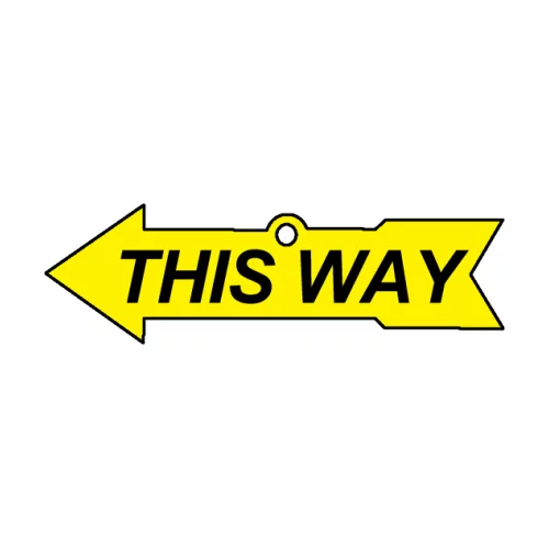 Désodorisant suspendu en forme de flèche surdimensionnée