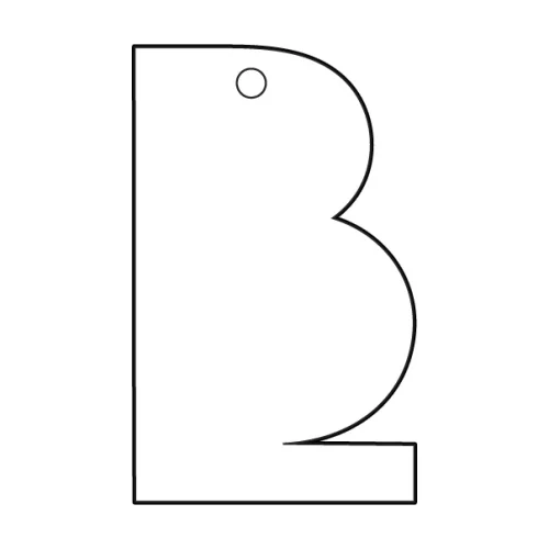 B with Underline Hanging Air Freshener