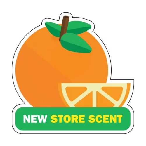 Orange with Base Shaped Hanging Air Freshener