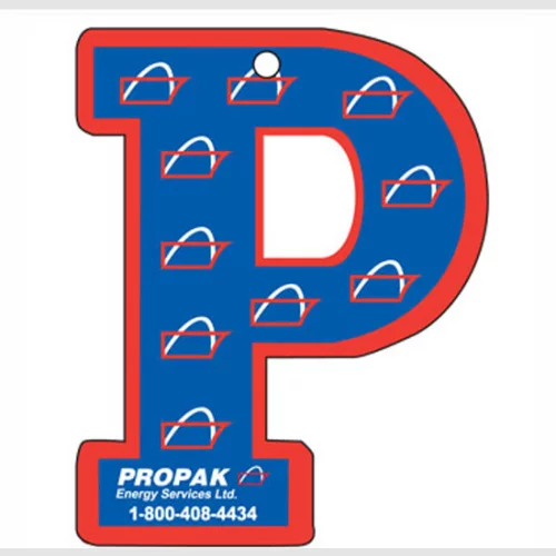 Oversized Letter P Shaped Hanging Air Freshener