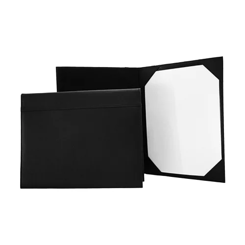 Porte-certificat unique vegan Seamus en noir minuit de la marque Ashlin® Designer