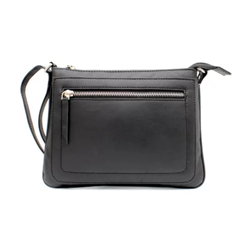 Sac mince Ashlin® Designer Midnight Black Blanchette avec longue bandoulière