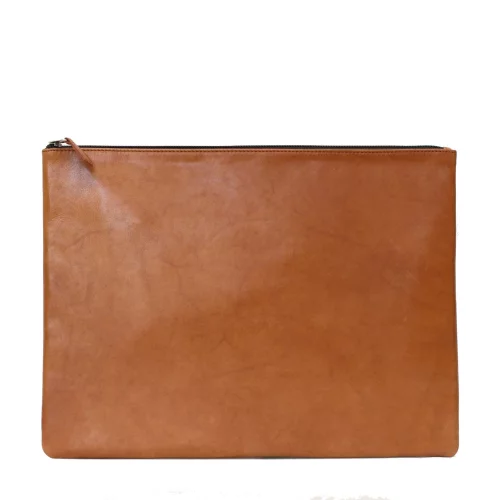 Pochette de valise Ashlin® Designer British Tan Branson de 13 pouces pour MacBook Pro® avec fermeture éclair supérieure