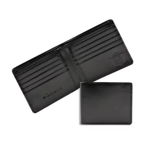 Portefeuille en cuir végétalien RFID bifold pour homme Ashlin® Designer Bernard avec 10 poches pour cartes.