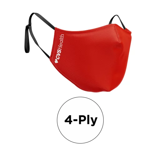 Masque - 3D (sans bordure) en coton 4 plis sérigraphié ajustable pour adulte