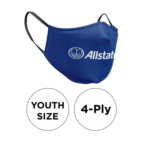 Masque - 3D (sans bordure) en coton 4 plis sérigraphié avec élastiques pour jeunes